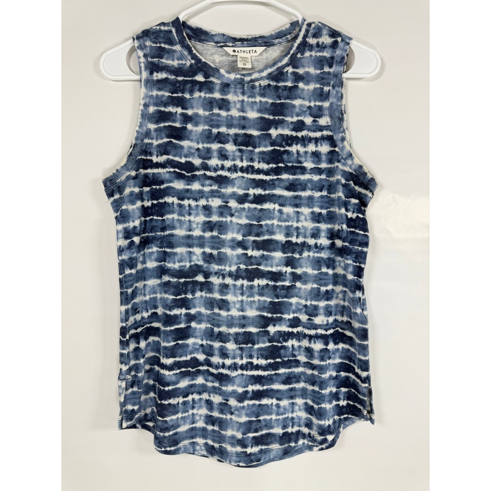 Athleta Breezy Tank Women XS Tie Dye Sleeveless Top Yoga Pilates Running Beach